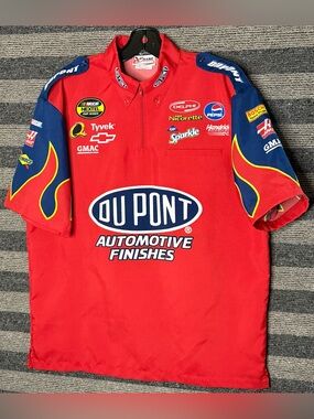 Chase Authentics Jeff Gordon DuPont NASCAR Racing Pit Crew Shirt XL EUC